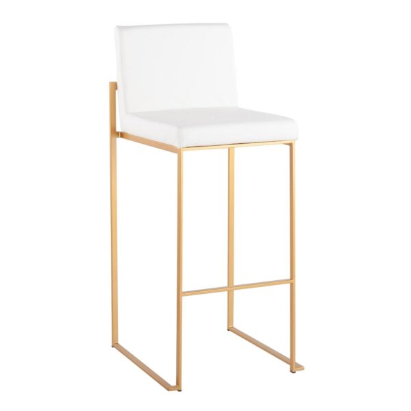 PAYTON GOLD BAR STOOL WHITE